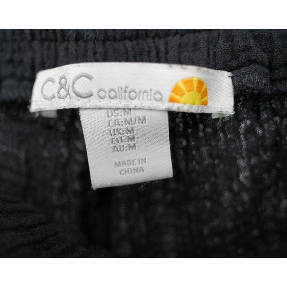 C&C California Black Wide-Leg Beach Pants - Picture 4 of 5